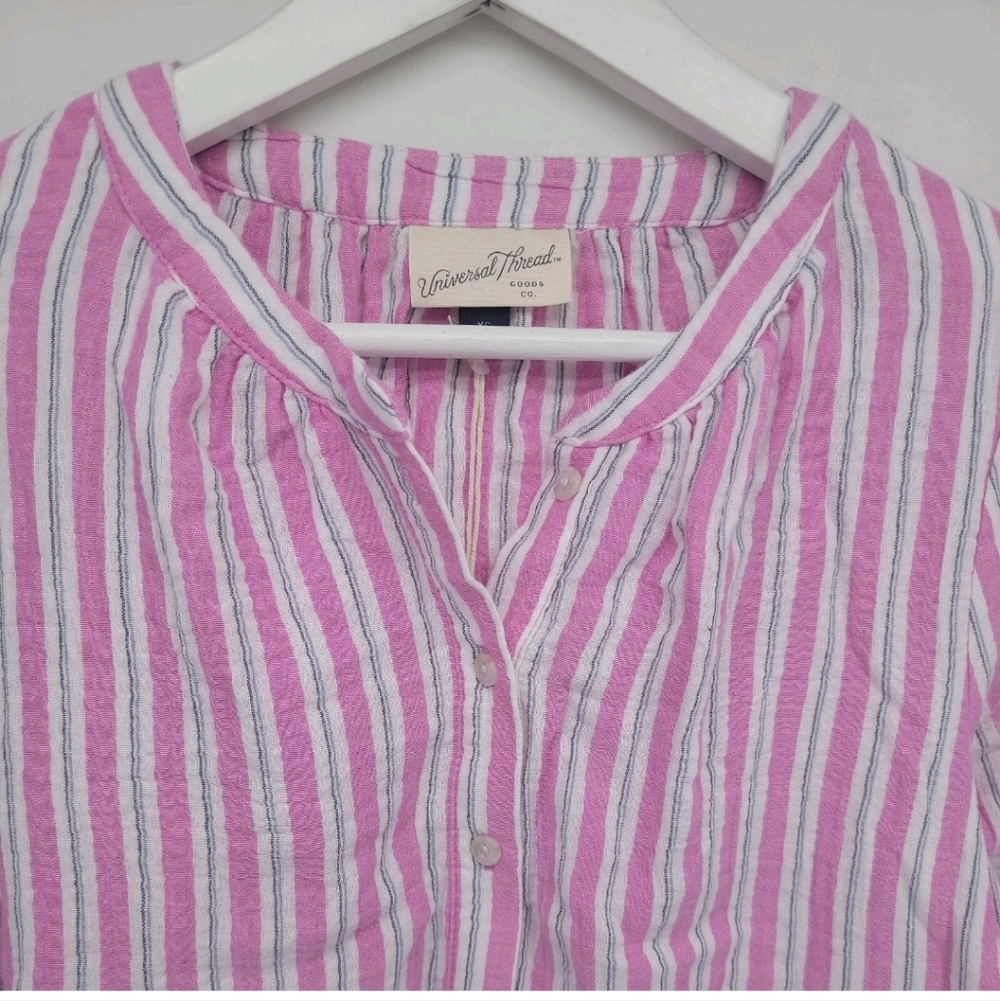 Universal Thread Stripped TopPink and White Strip… - image 6